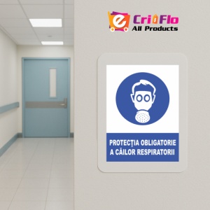 Indicator Protectia obligatorie a cailor respiratorii, Sticker autocolant - Img 5