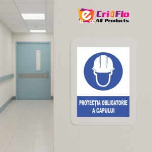 Indicator Protectia obligatorie a capului, Sticker autocolant - Img 5