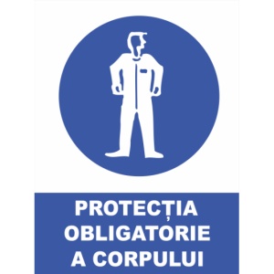 Indicator Protectia obligatorie a corpului, Sticker autocolant