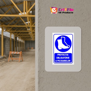 Indicator Protectie obligatorie a picioarelor, Sticker autocolant - Img 5