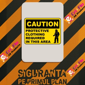 Indicator Protective Clothing Required Sign, Sticker autocolant - Img 2