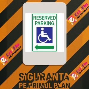 Indicator Reserved Handicapped Parking Sign, Sticker autocolant - Img 2