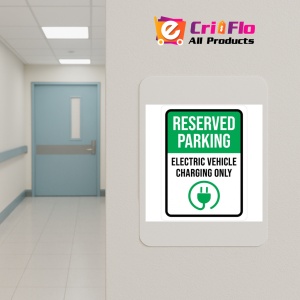 Indicator Reserved parking electric vehicle charging only, Sticker autocolant - Img 4