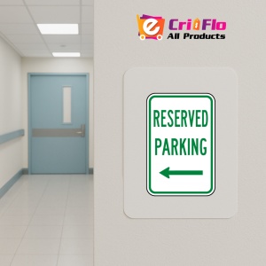 Indicator Reserved Parking Left Arrow Sign, Sticker autocolant - Img 4