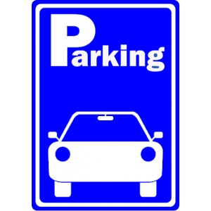 Indicator Reserved Parking Sign, Sticker autocolant