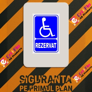Indicator Rezervat pentru persoane cu handicap si cu dizabilitati, Sticker autocolant - Img 2