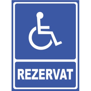 Indicator Rezervat, Sticker autocolant