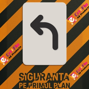Indicator Sageata neagra la stanga, Sticker autocolant - Img 2