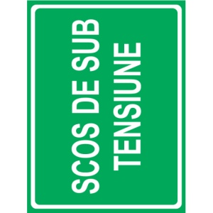 Indicator Scos de sub tensiune, Sticker autocolant