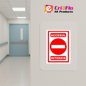 Indicator Semn accesul interzis, Sticker autocolant - Img 5