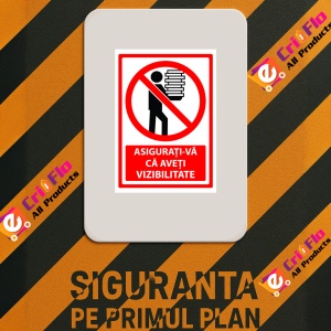 Indicator Semn asigurati-va ca aveti vizibilitatea, Sticker autocolant - Img 3