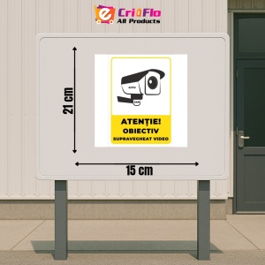 Indicator Semn cctv video, Sticker autocolant - Img 2