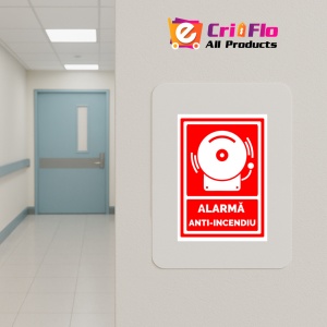 Indicator Semn cu Alarma de incendiu, Sticker autocolant - Img 5