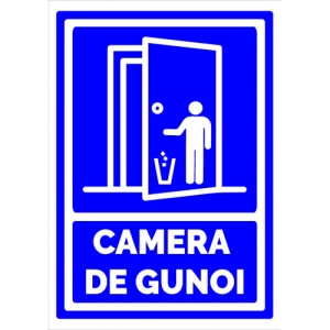 Indicator Semn de camera gunoi, Sticker autocolant