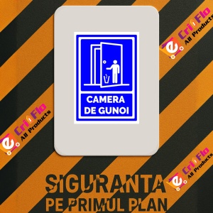 Indicator Semn de camera gunoi, Sticker autocolant - Img 3