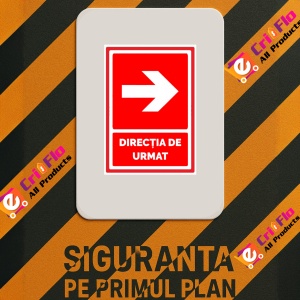 Indicator Semn de directie de urmat sageata in dreapta, Sticker autocolant - Img 3