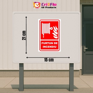 Indicator Semn de furtun de incendiu, Sticker autocolant - Img 2