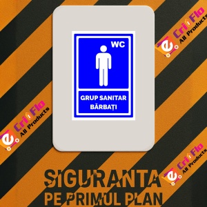Indicator Semn de grup sanitar barbati, Sticker autocolant - Img 3