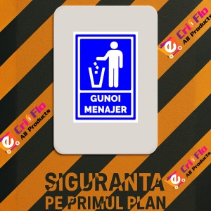 Indicator Semn de gunoi menajer, Sticker autocolant - Img 3
