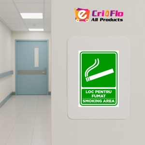 Indicator Semn de loc pentru fumat smoking area, Sticker autocolant - Img 5