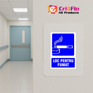 Indicator Semn de loc pentru fumat, Sticker autocolant - Img 5