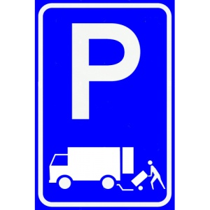 Indicator Semn de parcare aprovizionare marfa, Sticker autocolant