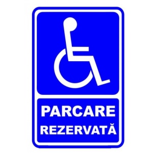 Indicator Semn de parcare rezervata, Sticker autocolant