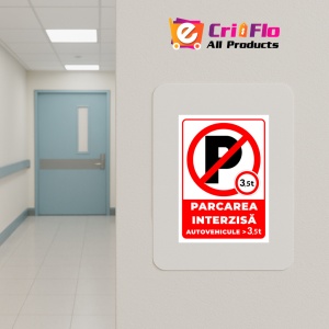 Indicator Semn de parcarea interzisa pentru autovehicule de 3,5 tone, Sticker autocolant - Img 5
