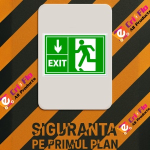 Indicator Semn de prim ajutor exit stanga jos, Sticker autocolant - Img 3