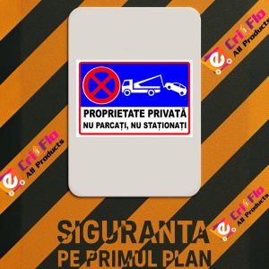 Indicator Semn de proprietate privata nu parcati si nu stationati, Sticker autocolant - Img 3