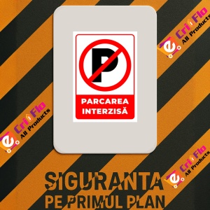 Indicator Semn de semnalizare parcare interzisa, Sticker autocolant - Img 3
