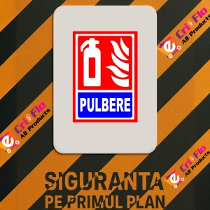 Indicator Semn de stingator cu pulbere, Sticker autocolant - Img 3