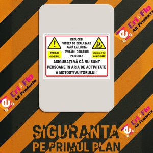 Indicator Semn de stingator cu roti, Sticker autocolant - Img 3