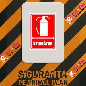 Indicator Semn de stingator, Sticker autocolant - Img 3