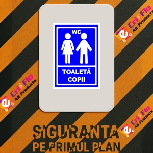 Indicator Semn de toaleta copii, Sticker autocolant - Img 3