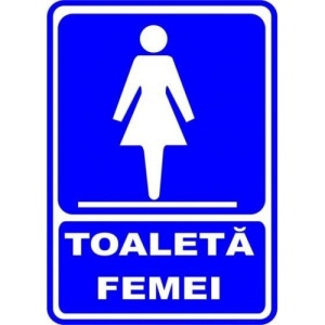 Indicator Semn de toaleta femei, Sticker autocolant