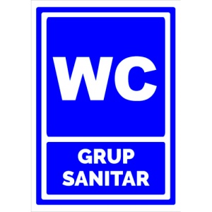 Indicator Semn de wc grup sanitar, Sticker autocolant