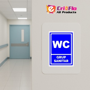 Indicator Semn de wc grup sanitar, Sticker autocolant - Img 5