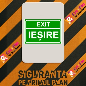 Indicator Semn exit si iesire, Sticker autocolant - Img 3