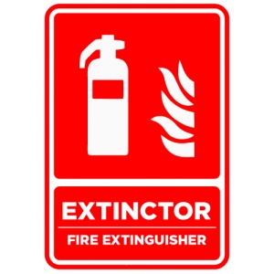 Indicator Semn extinctor fire extinguisher, Sticker autocolant