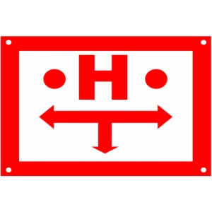 Indicator Semn H HIDRANT, Sticker autocolant