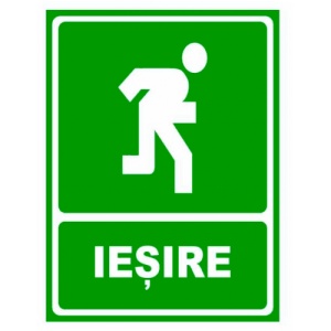 Indicator Semn iesire, Sticker autocolant