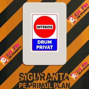 Indicator Semn interzis drum privat, Sticker autocolant - Img 3