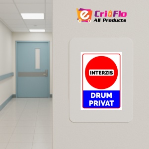 Indicator Semn interzis drum privat, Sticker autocolant - Img 5