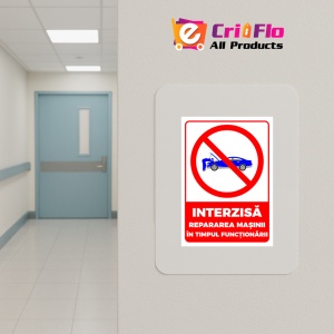 Indicator Semn interzisa repararea masinii in timpul functionarii, Sticker autocolant - Img 5
