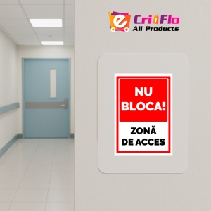 Indicator Semn nu bloca zona de acces, Sticker autocolant - Img 5