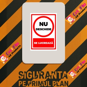 Indicator Semn nu deschide se lucreaza, Sticker autocolant - Img 3