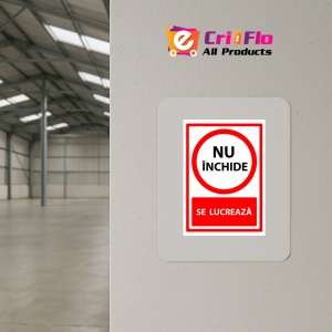 Indicator Semn nu inchideti se lucreaza, Sticker autocolant - Img 4