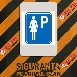 Indicator Semn parcare pentru femei, Sticker autocolant - Img 3