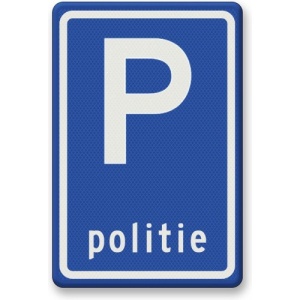 Indicator Semn parcare politie, Sticker autocolant